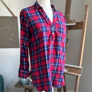 J. Crew | Flannel Popover Tunic Shirt